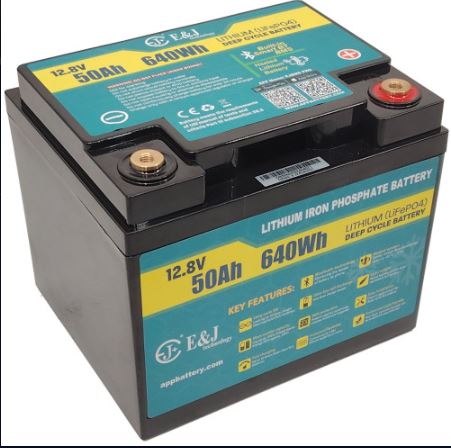 E&J Lithium 12V 50AH BT & Heat